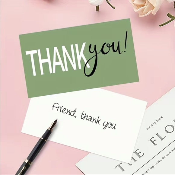 50 Cards Thank You Cards 2.1” X 3.5” - Picture 3 of 3